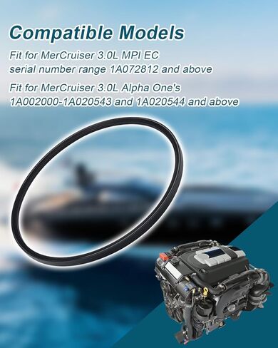 حزام 65607Q V، 37 بوصة، مناسب لمحركات MerCruiser 120 140 2.5L 3.0L 3.0L Alpha One & MPI EC استبدال 57-65607Q in Kuwait