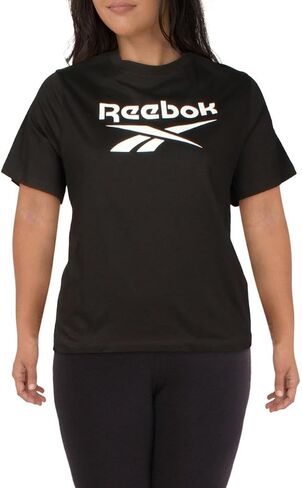Reebok Women's Standard Big Tee, White/Black Logo, 4X-Large Plus in Saudi Arabia