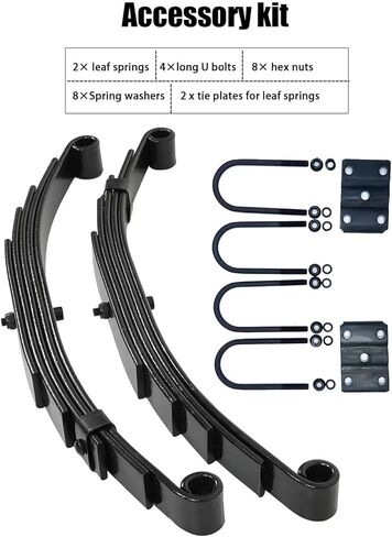 طقم تعليق محور المقطورة Dreamdragon 3000 رطل 6000# 6K مع 5 أوراق نوابض على شكل U-Bolt Kit in Kuwait