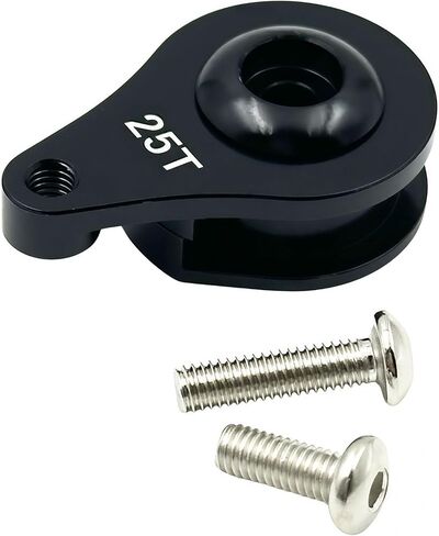 Aluminum 25T Servo Saver, Single-Hole Adjustable Arm for 1/10 RC Crawler (Black) in Saudi Arabia