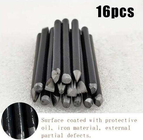 [16pcs Metal Stamping Dies] 16pcs Metal Steel Stamping Dies Set | Jewelry Making Engraving Tools for DIY Hand Carving | Suitable for Various Themed Jewelry Crafting in Kuwait