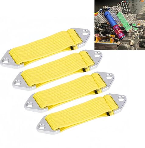 4Pcs LCG Shock Bands/Shock Absorber Limit Straps for TRX4 Traxxas SCX10 1/10 RC Crawler Cars - Improving Suspension Performance - DIY Upgrade Accessories (Blue) in Kuwait