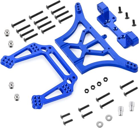 قطعتان من سبائك الألومنيوم الأمامية والخلفية لتركيب برج الصدمات متوافقة مع Traxxas 2WD Slash Rustler VXL Bandit XL5 1/10 RC ترقيات السيارات in Kuwait