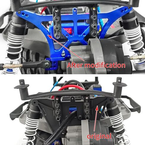 قطعتان من سبائك الألومنيوم الأمامية والخلفية لتركيب برج الصدمات متوافقة مع Traxxas 2WD Slash Rustler VXL Bandit XL5 1/10 RC ترقيات السيارات in Kuwait