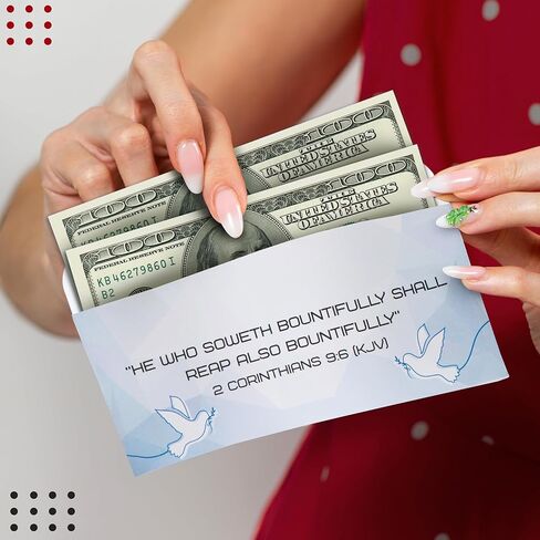 Tithe and Offering Envelopes for Church Donations, 500 Count Bulk Pack, 6.3 x 3.1 Inch Card Paper Envelopes for Cash, Checks, Weekly Tithes, Sunday Services and Ministries in Kuwait