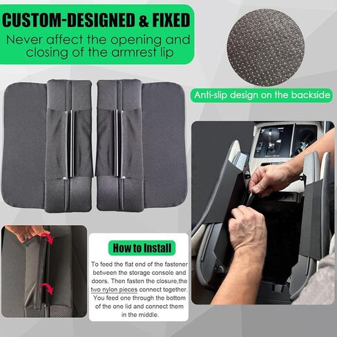 غطاء وحدة التحكم المركزية لسيارة Mazda CX90 2024 2025 2026 - غطاء مسند ذراع أنيق ومقاوم للخدش سميك مع جيوب تخزين للملحقات الداخلية Mazda CX-90 (فقط لغطاء وحدة التحكم العلوية المزدوجة) in Kuwait