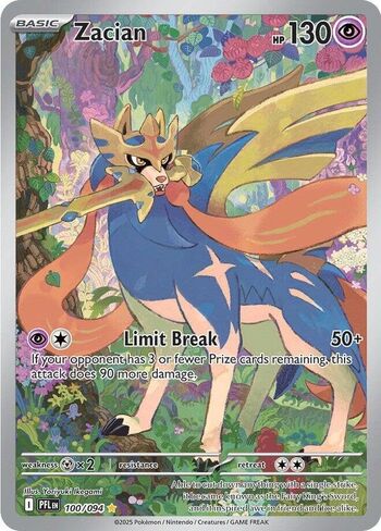 Pokemon - Zacian 100/094 - Phantasmal Flames - Illustration Rare - Foil - Single Card in Kuwait