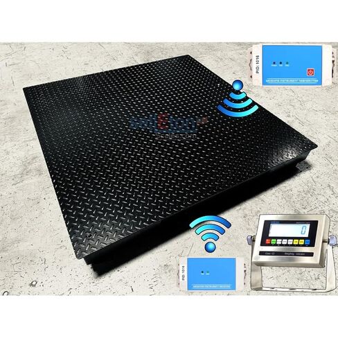 موازين أرضية صناعية معتمدة من SellEton SL-800-NTEP مزودة بمؤشر LCD من الفولاذ المقاوم للصدأ | 84 بوصة × 84 بوصة (7 × 7 بوصة) | 2500 رطل × 0.5 رطل in Kuwait