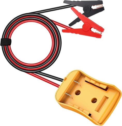 3.5FT 8AWG Flexible Silicone Cable Adapter with Alligator Clips,Compatible with Dewalt 18/20V,The Silicone Wire Heat-Resistant up to 392°F,The Clamps are Sturdy,No Switch, no Fuse in Kuwait