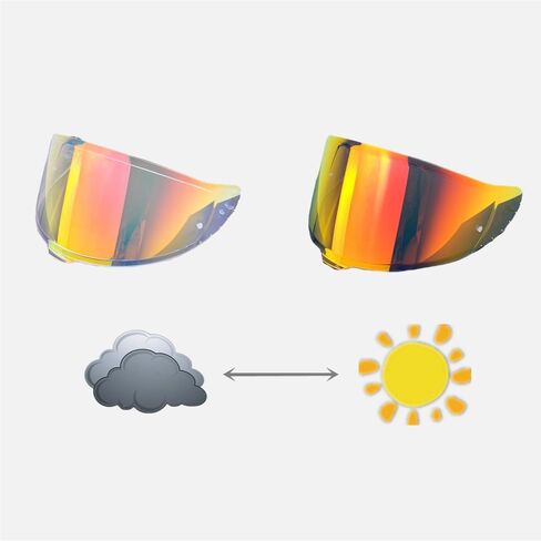 CWR-F2 Helmet Visor Replacement for RF-1400.Motorcycle Helmet Shield Windshield Sunshield PC Lens UV Protection Compatible with Z8,X15,RF1400,CWR-F2R,NXR2,X-SPR PRO,CWR-F2(Rainbow) in Saudi Arabia