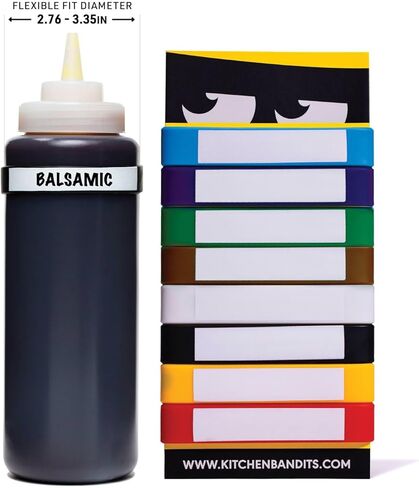 2 3/4" (70mm) Silicone Bottle Bands — Writable, Waterproof, Dishwasher Safe | 24-Pack Multicolor in Saudi Arabia