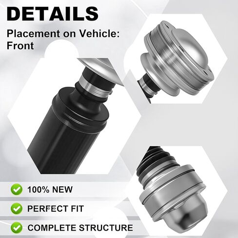 مجموعة عمود محرك عمود الدفع الأمامي من PartsFlow متوافقة مع 2007 2008 2009 2010 Jeep Commander يناسب Grand Cherokee Automatic Trans 4.7L/5.7L V8 52853431AA 938-137 in Kuwait