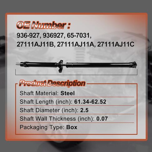 27111AJ11B مجموعة عمود الإدارة الكاملة الخلفية لعمود الإدارة المتوافقة مع Subaru Outback 2010 2011 2012 2.5L، ناقل الحركة الأوتوماتيكي CVT، استبدل OE 27111AJ11B، 27111AJ11A in Kuwait