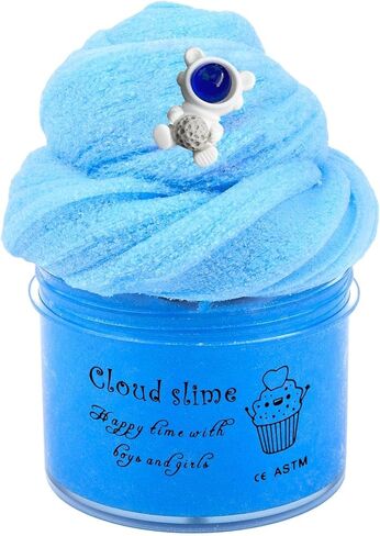 Sky Blue Cloud Slime, Soft and Non-Sticky Funny Slime, Stress Relief Scented Slime Toy for Kids Education, Party Favor and Birthday Gift(7oz 200ML) in Saudi Arabia