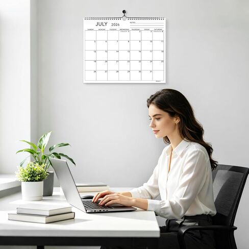 Calendar 2026-2027 Wall Calendar July 2026 to December 2027, 18 Month Calendar 14"x11" Hanging Calendar for Home Office School in Kuwait