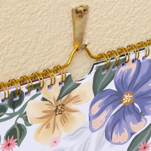 Wall Calendar 2026, 18 Monthly Calendar 2026-2027 from July 2026 to December 2027, 15 x 12 Inches, Hanging Hook, Twin-Wire Binding, Floral Design Calendar for Easy Organizing in Kuwait
