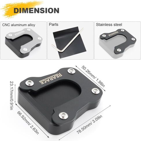 Motorcycle Side Stand Enlarge Plate Fit for Royal Enfield Guerrilla 450 2024-2025, Extension Enlarger Plate Pad Kickstand Shoe in Kuwait