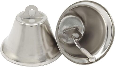 Marvexi 10Pcs Silver Craft Bells Metal Mini Bell, 1.7"x1.5" Tiny Bell Ornaments for Wedding, Home Decor & DIY Projects in Kuwait
