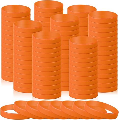 24 Pcs Plain Silicone Rubber Bracelets Solid Color Rubber Wristbands Sports Elastic Rubber Bands for Stretch Silicone Wristband Wrist Bands for Women Men Teen Part Decorations Gifts (Red) in Kuwait