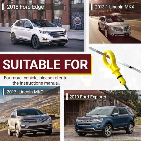 عصا قياس زيت المحرك CJ5Z-6750-A متوافقة مع Ford Edge Escape Explorer Focus 2013-2018، مناسبة لسيارة Lincoln MKC MKT MKX MKZ in Kuwait