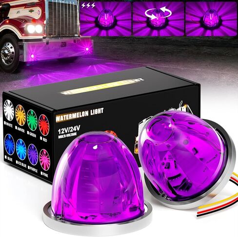 10 عبوات من 30 مصباح LED بطيخ 3 أوضاع (ثابتة/دوران 360 درجة وقوية) أضواء تحذيرية لسقف الكابينة مناسبة لمقطورة شاحنة Kenworth Peterbilt Freightliner (أزرق) in Kuwait