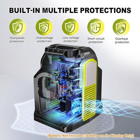 Power Inverter 2 Port for Ryobi 18V Battery, 350W Power Battery Inverter Pure Sine Wave, DC 18V to AC 120V and USB-A & USB-C Output Port for Camping, Jobsite, Emergency Backup (Tool Only) in Kuwait