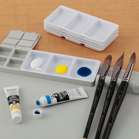Creative Mark AquaMat Non-Slip Silicone Paint Mat - 23-3/8" x 21-3/8" - 5 Paint Cup Liners & 5 Palette Inserts for Artists, Painters & Crafters, Waterproof Surface Protection Rolls Up for Storage in Kuwait