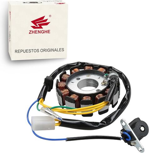 ATMT1-155-12 الجزء الثابت - 12 ملف مغناطيسي لمحركات GY6 125cc 150cc 180cc 200cc | يناسب السكوتر الصيني، والممسحة، وATV، وGo Kart & Quads | متوافق مع النوع 152QMI 157QMJ DC in Kuwait