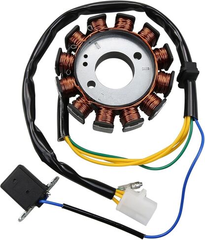 ATMT1-155-12 الجزء الثابت - 12 ملف مغناطيسي لمحركات GY6 125cc 150cc 180cc 200cc | يناسب السكوتر الصيني، والممسحة، وATV، وGo Kart & Quads | متوافق مع النوع 152QMI 157QMJ DC in Kuwait