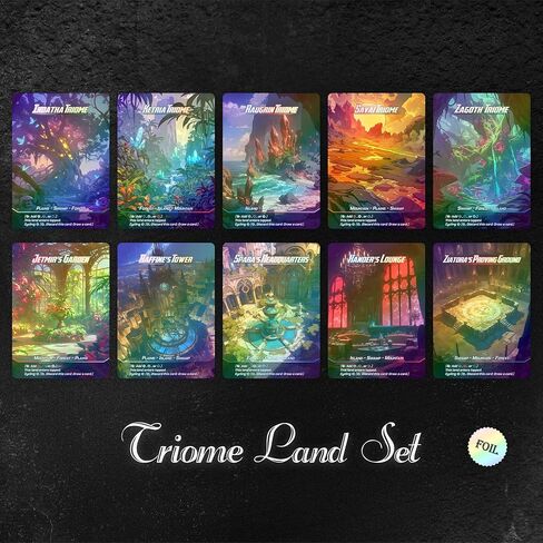 Proxy Cards for Magic the Gathering, Alternative Custom Art DIY Cards, Triome Land, Foil in Kuwait