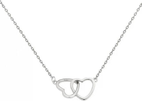 W WEILIRIAN Boho Love Heart Pendant Necklace Double Heart Necklace Chain Hollow Heart Choker Necklace Gold Heart Clavicle Necklace Jewelry for Women and Girls Gifts (Gold) in Saudi Arabia