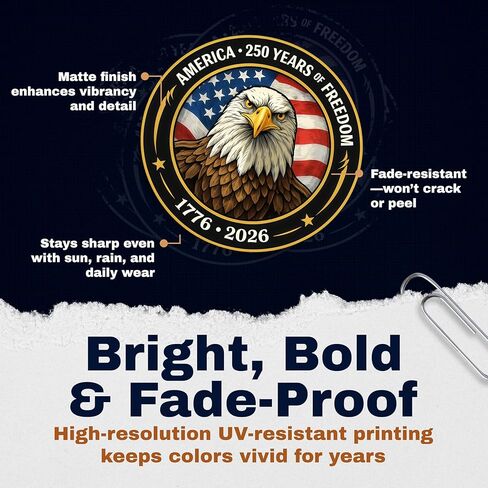2 Pack 250 Year Anniversary USA Magnet - for Truck Car SUV Refrigerator Locker Toolbox Gift - Semiquincentennial - USAMAG0011 in Kuwait