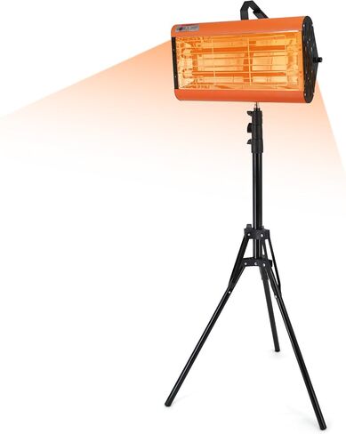 Fast Dry Infrared Paint Curing Lamp 2000W Dual Handheld/Stand, 0-90 Min Timer, 110V w/Quartz Tube & Wheels, 0.33m² Coverage for Auto Body on-Site Repair in Kuwait