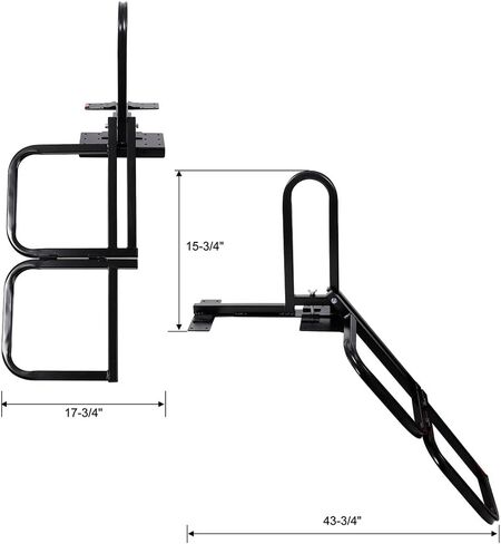 Pickup Truck Tailgate Ladder, Foldable Truck Bed Step with Handrail, Heavy Duty Steel Tailgate Step Ladder 300 lbs Capacity, Universal Fit for Pickup Trucks in Kuwait