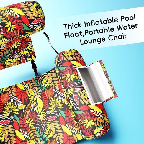 Pool Floats for Adults – 2-Pack Heavy Duty Inflatable Pool Floats, 350lbs Weight Capacity, Upgraded Leak-Proof Valve, Thick PVC & UV Protection, Adjustable Shoulder Strap, Includes Hand Pump in Kuwait
