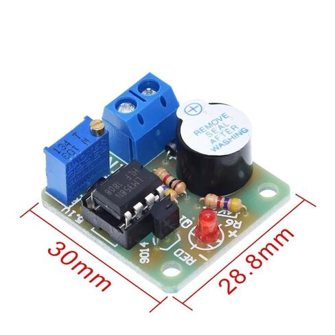 12V LM358 Accumulator Sound Light Alarm Board Buzzer Prevent Over Discharge Controller Module Without Overvoltage Protection in Kuwait