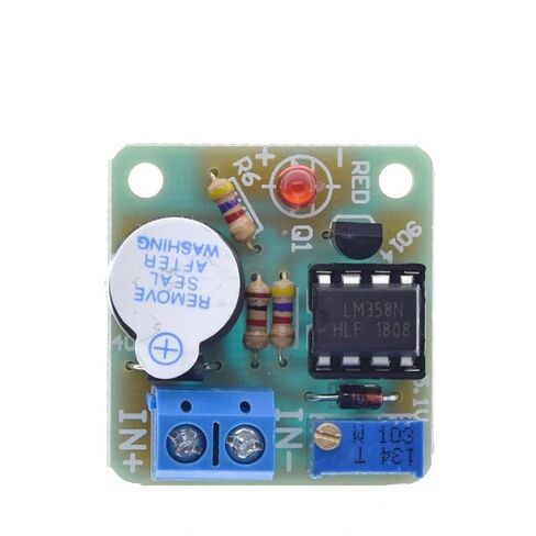 12V LM358 Accumulator Sound Light Alarm Board Buzzer Prevent Over Discharge Controller Module Without Overvoltage Protection in Kuwait