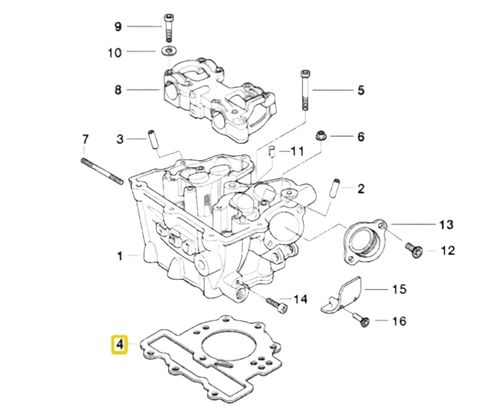 Motorcycle Cylinder Head Gasket Compatible with F650GS 99-07 F650CS 00-05 G650GS 08-15 G 650 GS Sertão 10-14 G650X 06-09 in Kuwait
