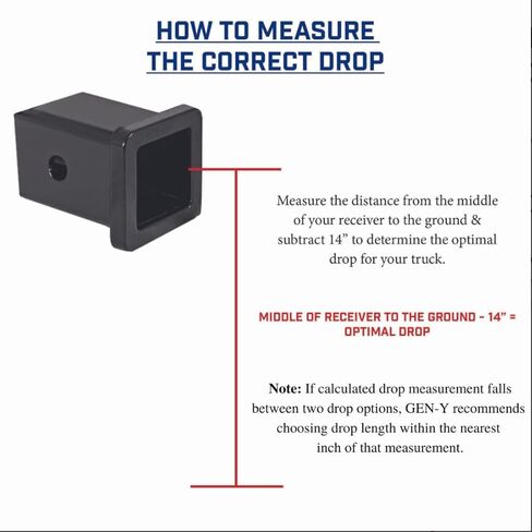 GEN-Y Hitch Offset Tow Hitch for 2" Receiver - 5" Rise/7.5" Drop with 6 Adjustable Positions, Includes Dual Ball Mount, Pintle Lock and Pins, 10,000 lbs Towing Capacity, 1,500 lbs Tongue Weight in Kuwait