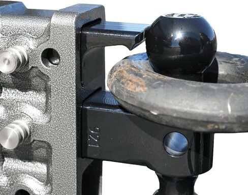 GEN-Y Hitch Offset Tow Hitch for 2" Receiver - 5" Rise/7.5" Drop with 6 Adjustable Positions, Includes Dual Ball Mount, Pintle Lock and Pins, 10,000 lbs Towing Capacity, 1,500 lbs Tongue Weight in Kuwait