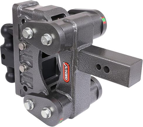 GEN-Y Hitch Heavy Duty Tow Hitch for 2" Receiver - 5" Drop/Rise with 4 Adjustable Positions, Includes Dual Ball Mount, Pintle Lock and Pins, 16,000 lbs Towing Capacity, 1,700 lbs Tongue Weight in Kuwait