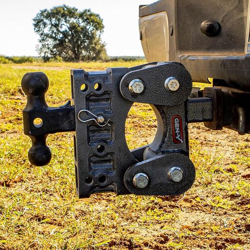 GEN-Y Hitch Heavy Duty Tow Hitch for 2" Receiver - 5" Drop/Rise with 4 Adjustable Positions, Includes Dual Ball Mount, Pintle Lock and Pins, 16,000 lbs Towing Capacity, 1,700 lbs Tongue Weight in Kuwait