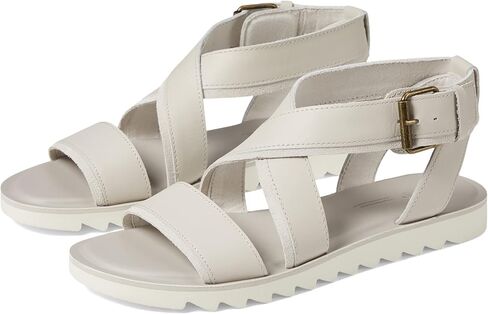 TOMS Womens Sidney Tread Snow Leopard Print Ankle Athletic Sandals Casual - White in Saudi Arabia
