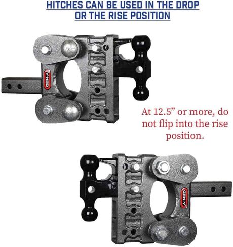 GEN-Y Hitch Heavy Duty Tow Hitch for 2" Receiver - 5" Drop/Rise with 4 Adjustable Positions, Includes Dual Ball Mount, Pintle Lock and Pins, 16,000 lbs Towing Capacity, 1,700 lbs Tongue Weight in Kuwait