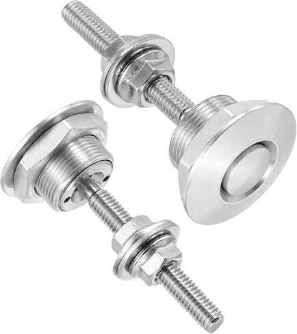 PATIKIL 1.26 Inch Quick Release Bumper Clips, 2 Pcs Universal Aluminum Vehicle Hood Pins Engine Hood Bumper Hood License Plate Button Bonnet, Silver Tone in Kuwait