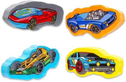 Hot Wheels Erasers for Kids - Bundle with 8 Erasers Featuring Racecars Plus Tattoos, More | Hot Wheels School Supplies Bulk for Kids, Boys in Kuwait