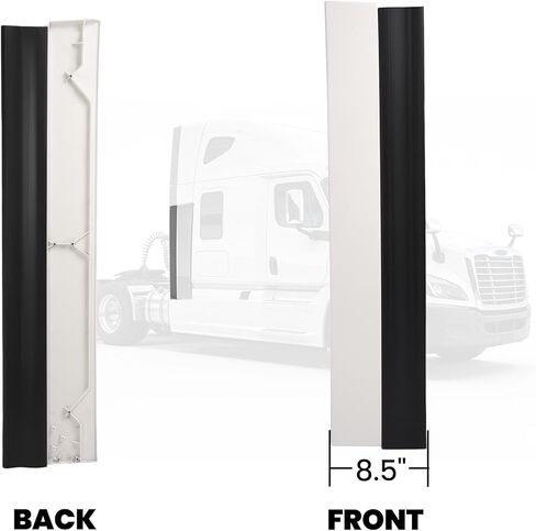 ALMULOO Cab Fairing Extension Compatible with 2008-2024 Freightliner Cascadia Semi Truck Replace for A2267112005 8.5'' Wide Sleeper Fairing Panel Black Behind Lower Passenger Side in Kuwait
