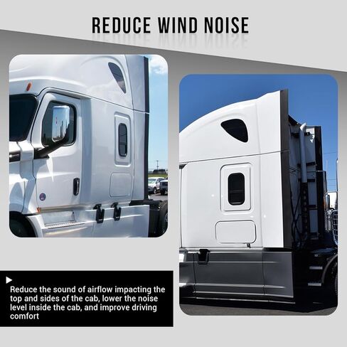 Bottom Lower Fairing Extension Compatible Freightliner Cascadia 2018-2024,Black in Kuwait