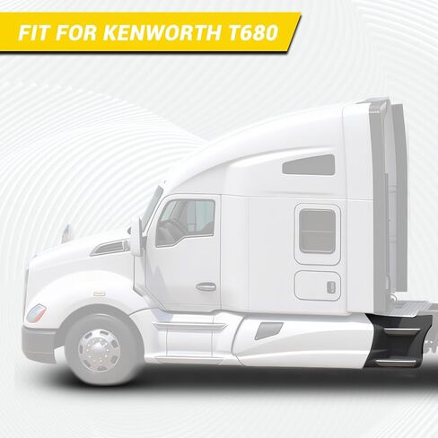 Rear Fairing Panel Compatible with Kenworth T680 2013-2022 OE Replacement Passenger Side Right Rear Step Fairing Panel-Black in Kuwait