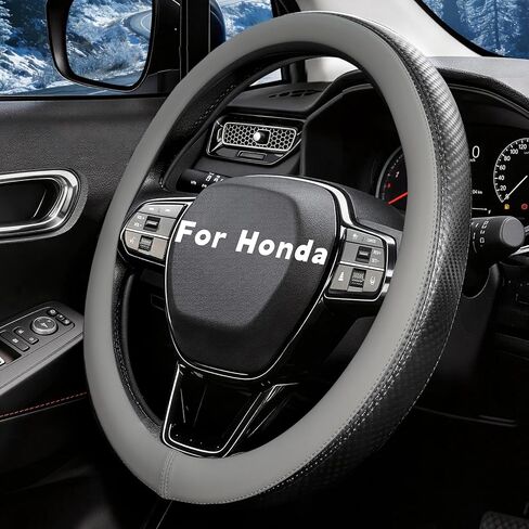 غطاء عجلة القيادة لسيارة Honda CRV Accord Civic HRV Pilot Odyssey Passport، مقاس قياسي 14.5-15 بوصة، ألياف الكربون أسود in Kuwait